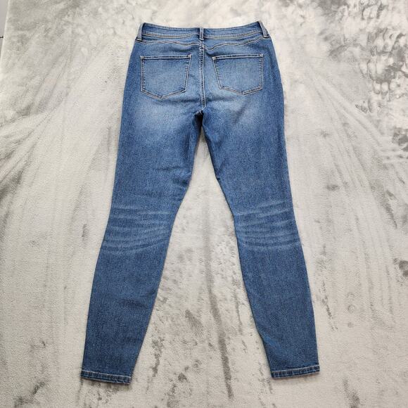 Dip Jeans Womens 10 Blue High Rise Skinny Leg Ankle Stretch Denim Repreve Casual - Picture 3 of 13